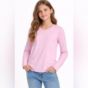Justice long sleeve V neck shirt for girls size 14